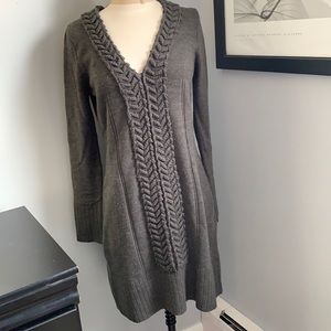 Gray sweater dress